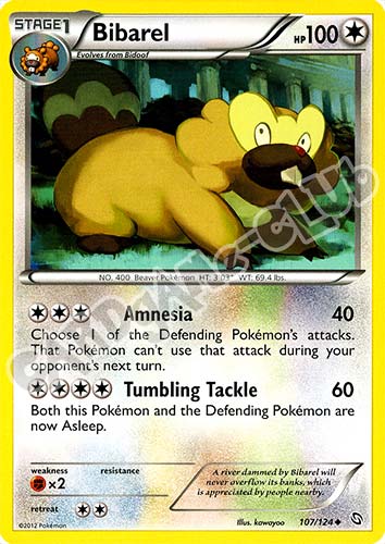 107 / 124 Bibarel non comune (EN) -NEAR MINT-