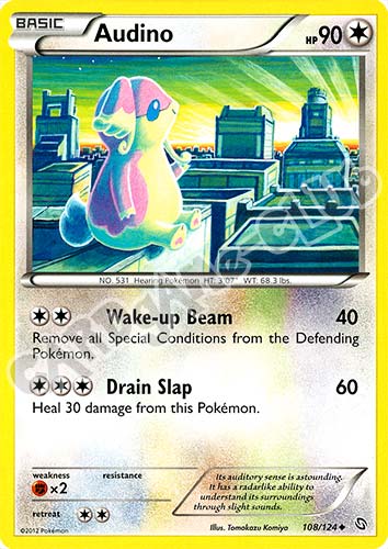 108 / 124 Audino non comune (EN) -NEAR MINT-