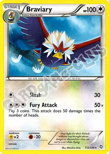 112 / 124 Braviary rara (EN) -NEAR MINT-