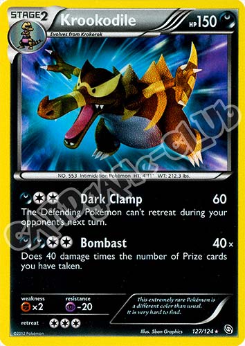 127 / 124 Krookodile rara segreta foil (EN) -NEAR MINT-