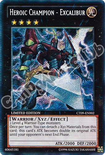 CT09-EN002 Heroic Champion - Excalibur rara segreta Edizione Limitata (EN) -NEAR MINT-