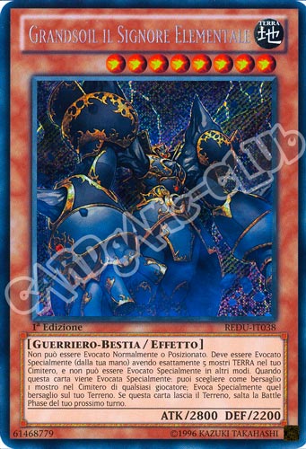 REDU-IT038 Grandsoil il Signore Elementale rara segreta 1a Edizione (IT) -NEAR MINT-