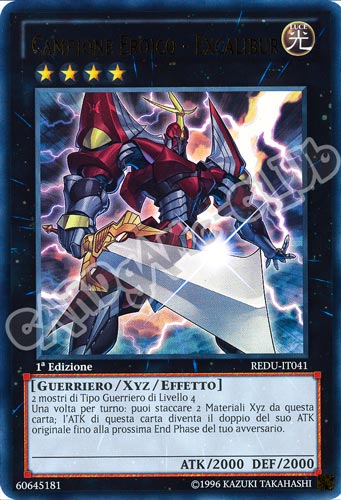 REDU-IT041 Campione Eroico - Excalibur ultra rara 1a Edizione (IT) -NEAR MINT-