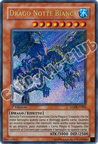 ANPR-IT092 Drago Notte Bianca rara segreta 1a Edizione (IT) -NEAR MINT-