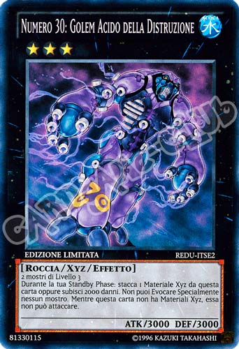 REDU-ITSE2 Numero 30: Golem Acido della Distruzione super rara Edizione Limitata (IT) -NEAR MINT-
