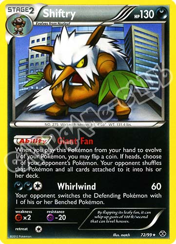 072 / 099 Shiftry rara (EN) -NEAR MINT-