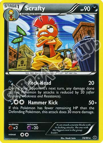 074 / 099 Scrafty rara foil (EN) -NEAR MINT-