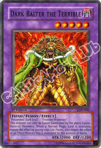 LOD-002 Dark Balter the Terrible super rara 1st Edition (EN) -GOOD-