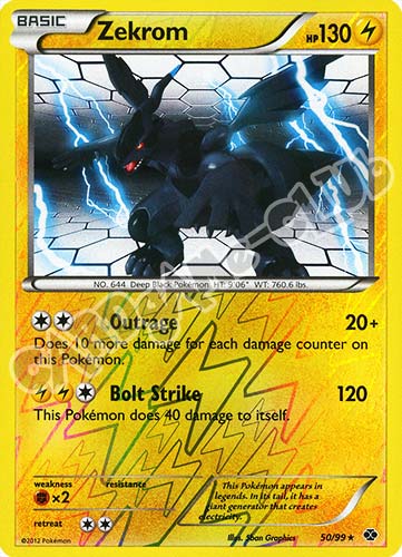 050 / 099 Zekrom rara foil reverse (EN) -NEAR MINT-