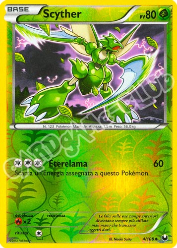 004 / 108 Scyther non comune foil reverse (IT) -NEAR MINT-