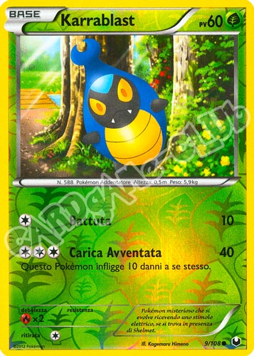 009 / 108 Karrablast comune foil reverse (IT) -NEAR MINT-
