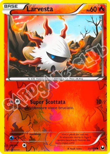 021 / 108 Larvesta comune foil reverse (IT)  -PLAYED-