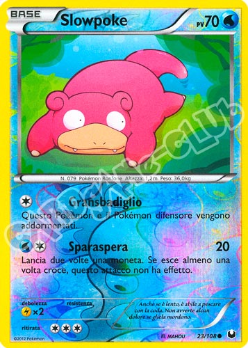 023 / 108 Slowpoke comune foil reverse (IT) -NEAR MINT-