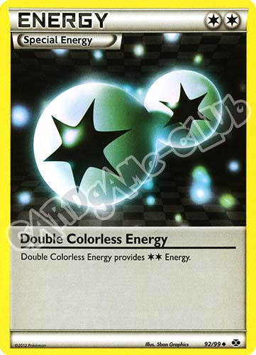 092 / 099 Double Colorless Energy non comune (EN) -NEAR MINT-