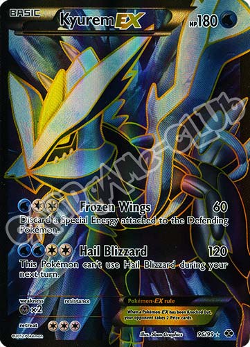 096 / 099 Kyurem EX ultra rara foil (EN) -NEAR MINT-