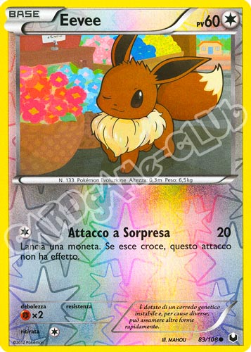 083 / 108 Eevee comune foil reverse (IT) -NEAR MINT-