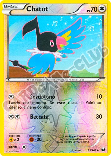 085 / 108 Chatot non comune foil reverse (IT) -NEAR MINT-