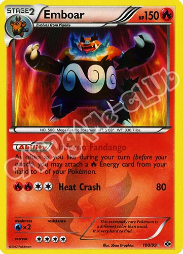 100 / 099 Emboar rara segreta foil (EN) -NEAR MINT-