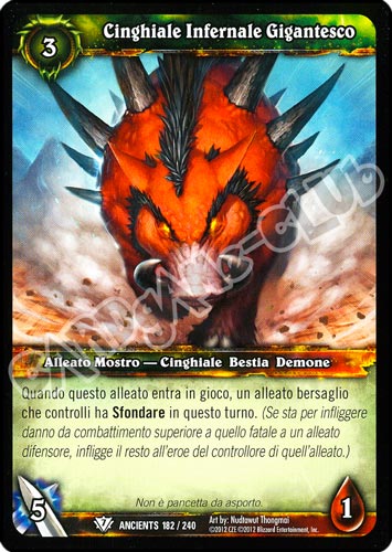 Cinghiale Infernale Gigantesco comune (IT) -NEAR MINT-