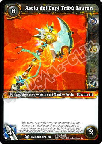 Ascia del Capi Tribu' Tauren comune (IT) -NEAR MINT-