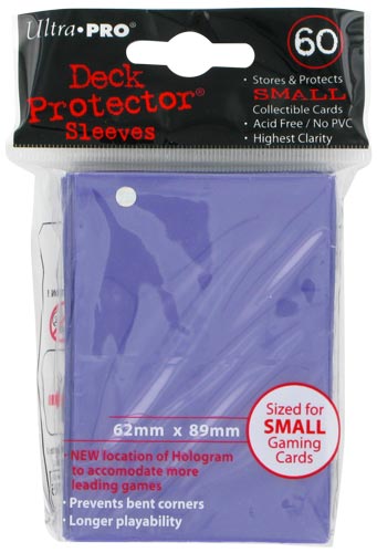 Proteggi carte mini pacchetto da 60 bustine 62mm x 89mm Purple