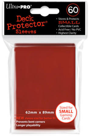 Proteggi carte mini pacchetto da 60 bustine 62mm x 89mm Rosso