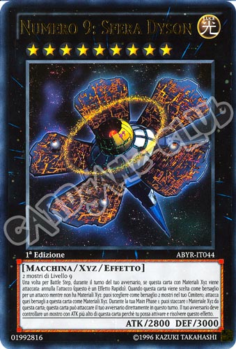 ABYR-IT044 Numero 9: Sfera Dyson ultra rara 1a Edizione (IT) -NEAR MINT-