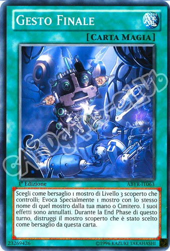 ABYR-IT063 Gesto Finale comune 1a Edizione (IT) -NEAR MINT-