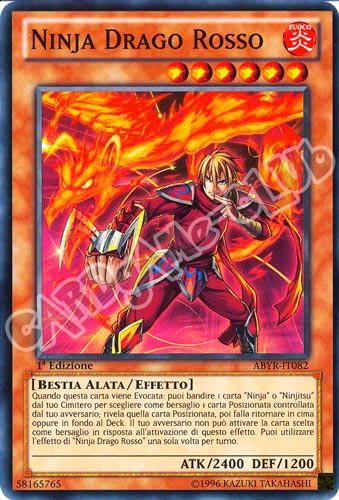 ABYR-IT082 Ninja Drago Rosso super rara 1a Edizione (IT) -NEAR MINT-