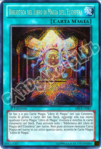 ABYR-IT087 Biblioteca del Libro di Magia dell'Eliosfera rara segreta 1a Edizione (IT) -NEAR MINT-