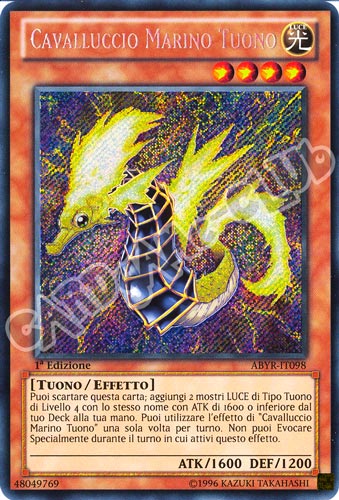 ABYR-IT098 Cavalluccio Marino Tuono rara segreta 1a Edizione (IT) -NEAR MINT-