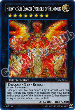 CT09-EN004 Hieratic Sun Dragon Overlord of Heliopolis rara segreta Limited Edition (EN) -NEAR MINT-