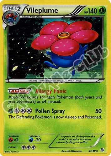 003 / 149 Vileplume rara foil (EN) -NEAR MINT-
