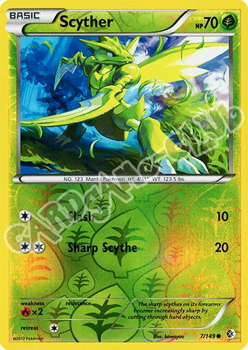 007 / 149 Scyther comune foil reverse (EN) -NEAR MINT-