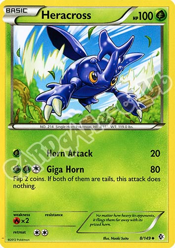 008 / 149 Heracross non comune (EN) -NEAR MINT-