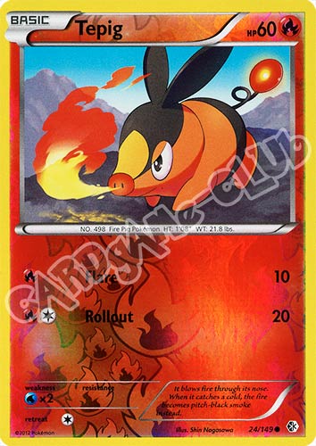 024 / 149 Tepig comune foil reverse (EN) -NEAR MINT-