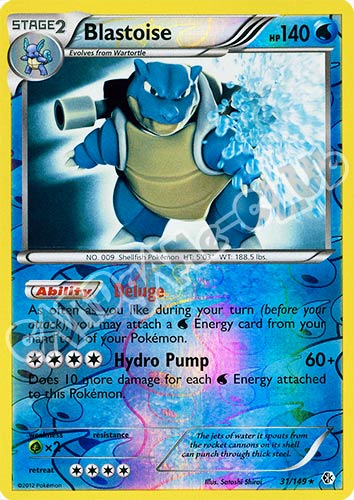 031 / 149 Blatsoise rara foil reverse (EN) -NEAR MINT-