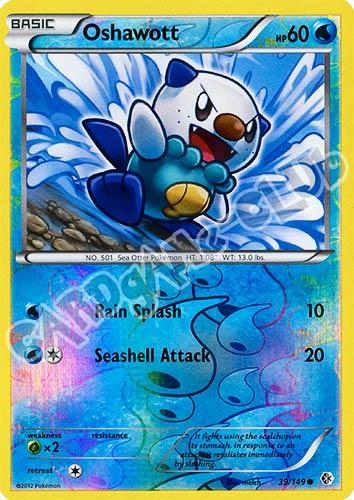 039 / 149 Oshawott comune foil reverse (EN) -NEAR MINT-