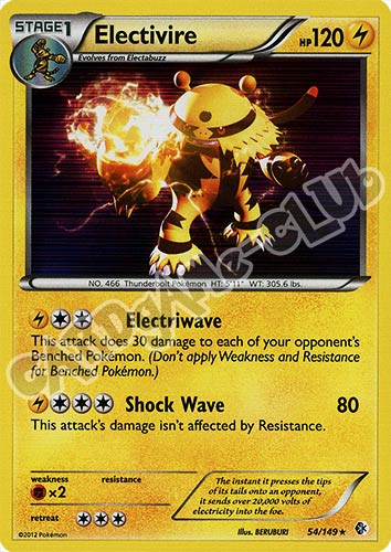054 / 149 Electivire rara foil (EN) -NEAR MINT-