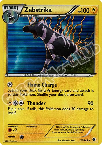 057 / 149 Zebstrika rara foil (EN) -NEAR MINT-