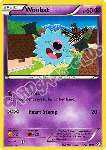 070 / 149 Woobat comune (EN) -NEAR MINT-