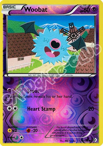 070 / 149 Woobat comune foil reverse (EN) -NEAR MINT-