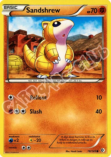 078 / 149 Sandshrew comune (EN) -NEAR MINT-