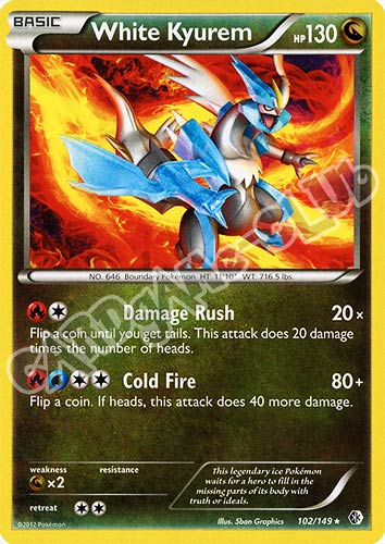 102 / 149 White Kyurem rara (EN) -NEAR MINT-