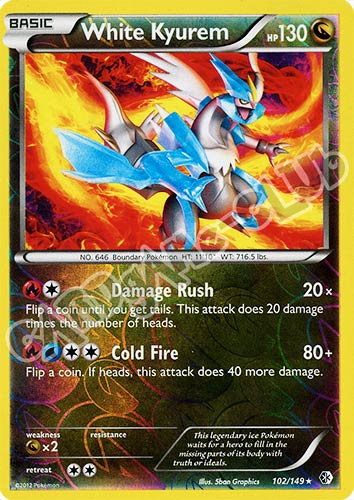 102 / 149 White Kyurem rara foil reverse (EN) -NEAR MINT-
