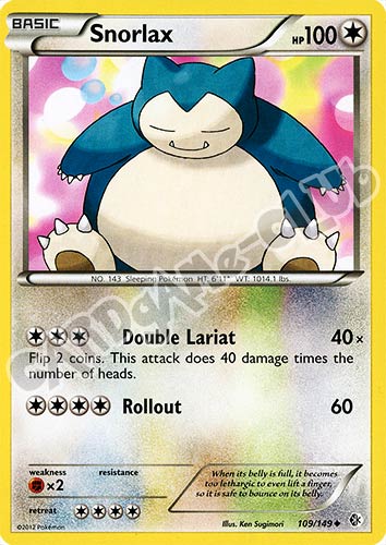 109 / 149 Snorlax non comune (EN) -NEAR MINT-
