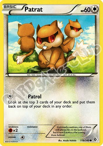 118 / 149 Patrat comune (EN) -NEAR MINT-