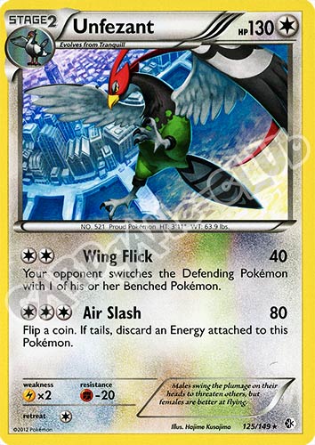 125 / 149 Unfezant rara (EN) -NEAR MINT-