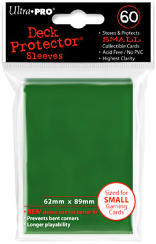 Proteggi carte mini pacchetto da 60 bustine 62mm x 89mm Verde