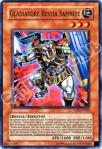 TU01-IT004 Gladiatore Bestia Samnite super rara (IT) -NEAR MINT-